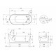 Акриловая ванна Abber 170х80 AB9445MW без гидромассажа