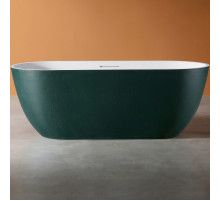 Ванна из искусственного камня Abber Frankfurt 170x75 AM9941MBG Темно-зеленая матовая без гидромассажа