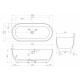 Ванна из искусственного камня Abber Stein 170x75 AS9613-1.7 без гидромассажа