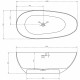 Ванна из искусственного камня Abber Stein 160x75 AS9611-1.6 без гидромассажа