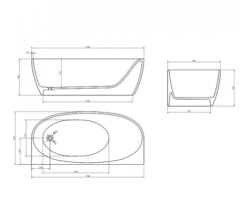 Карбоновая ванна Abber Karbon 170x80 AK9004 Черная без гидромассажа