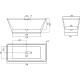 Ванна из искусственного камня Abber Berlin 170x75 AM9912 Белая без гидромассажа