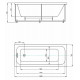 Акриловая ванна Aquatek Eco-friendly Мия 140x70 MIY140-0000001 без панелей, каркаса и слив-перелива