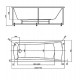 Акриловая ванна Aquatek Либра New 170x70 LIB170N-0000005 без гидромассажа без панелей с каркасом (разборный) со слив-переливом