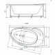 Акриловая ванна Aquatek Бетта 160x97 L BET160-0000027 без гидромассажа с фронтальной панелью с каркасом (разборный) со слив-переливом