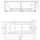 Акриловая ванна Aquatek Оберон 180х80 OBR180-0000009 без гидромассажа с фронтальной панелью с каркасом (разборный) со слив-переливом (справа)