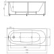 Акриловая ванна Aquatek Оберон 170х70 OBR170-0000026 без гидромассажа с фронтальной панелью с каркасом (разборный) со слив-переливом (слева)