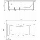 Акриловая ванна Aquatek Феникс 180х85 FEN180-0000083 без гидромассажа без панелей с каркасом (разборный) со слив-переливом