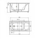 Акриловая ванна Aquatek Альфа 140х70 ALF140-0000023 без гидромассажа без панелей с каркасом (разборный) со слив-переливом