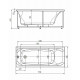 Акриловая ванна Aquatek Альфа 170х70 ALF170-0000062 без гидромассажа без панелей с каркасом (разборный) со слив-переливом
