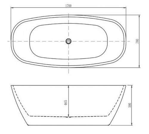 Акриловая ванна Aquatek Тера 170x78 AQ-128778WT без гидромассажа