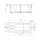 Акриловая ванна Aquatek Либра 170х70 LIB170-0000006 без гидромассажа без панелей с каркасом (разборный) со слив-переливом