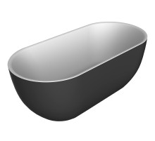 Акриловая ванна BelBagno 150x80 BB70-1500-800-W/NM Черная Белая без гидромассажа