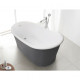 Акриловая ванна BelBagno BB32-CF36 168х90 Серая