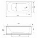 Акриловая ванна Cezares Eco 150х70 ECO-150-70-41-W37 без гидромассажа