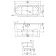 Акриловая ванна Cezares Slim 180x80 SLIM CENTRAL-180-80-60-W37-SET без гидромассажа