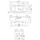 Акриловая ванна Cezares Slim 179x79 R SLIM CORNER-180-80-60-R-W37-SET без гидромассажа