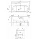 Акриловая ванна Cezares Slim 179x79 L SLIM CORNER-180-80-60-L-W37-SET без гидромассажа