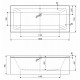 Акриловая ванна Cezares Plane Mini 160x70 PLANE MINI-160-70-42-W37 без гидромассажа