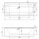 Акриловая ванна Cezares Plane Mini 170x75 PLANE MINI-170-75-42-W37 без гидромассажа