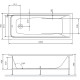 Акриловая ванна AM.PM Gem 160х70 W90A-160-070W-A без гидромассажа