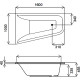 Акриловая ванна AM.PM Spirit 160x100 L W72A-160L100W-A2 без гидромассажа