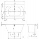 Квариловая ванна Villeroy&Boch Oberon 2.0 180x80 UBQ180OBR2DV-01 без гидромассажа