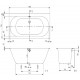 Квариловая ванна Villeroy&Boch Oberon 2.0 170x75 UBQ170OBR2DV-01 без гидромассажа