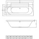 Акриловая ванна C-Bath Cora 170x70 CBQ001001 без гидромассажа