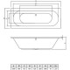 Акриловая ванна C-Bath Cora 180x80 CBQ001002 без гидромассажа