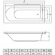 Акриловая ванна C-Bath Geba 170x75 CBQ009001 без гидромассажа