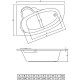 Акриловая ванна C-Bath Atlant 140x100 CBA00101L без гидромассажа