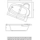 Акриловая ванна C-Bath Atlant 160x105 CBA00103R без гидромассажа