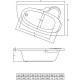 Акриловая ванна C-Bath Atlant 170x110 CBA00104R без гидромассажа