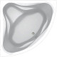 Акриловая ванна C-Bath Aurora 150x150 CBS001004 без гидромассажа