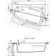 Акриловая ванна Cersanit Joanna 150x95 R 63337 без гидромассажа