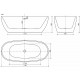 Акриловая ванна Sancos Flo 170x80 FB02 без гидромассажа