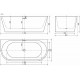 Акриловая ванна Sancos First 170x80 FB10 без гидромассажа