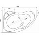 Акриловая ванна Azario Микона 170х110 L МИВ0003 без гидромассажа