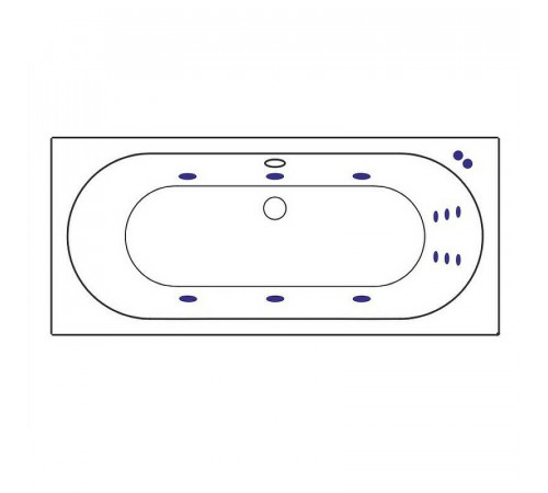 Акриловая ванна Excellent Oceana 180x80 WAEX.OCE18.LINE.CR с гидромассажем