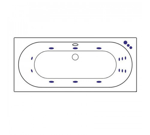 Акриловая ванна Excellent Oceana 180x80 WAEX.OCE18.SMART.GL с гидромассажем