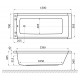 Акриловая ванна Excellent Aquaria 150x70 WAEX.AQU15.RELAX.CR с гидромассажем