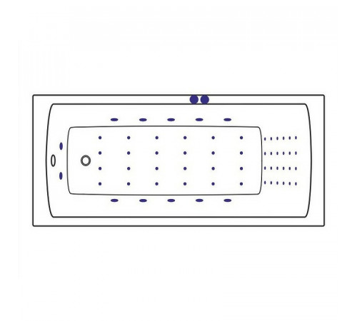 Акриловая ванна Excellent Aquaria 170x75 WAEX.AQU17.NANO.CR с гидромассажем