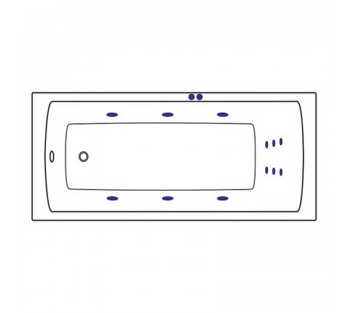 Акриловая ванна Excellent Aquaria 170x75 WAEX.AQU17.LINE.CR с гидромассажем