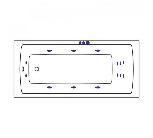 Акриловая ванна Excellent Aquaria 170x75 WAEX.AQU17.SMART.CR с гидромассажем