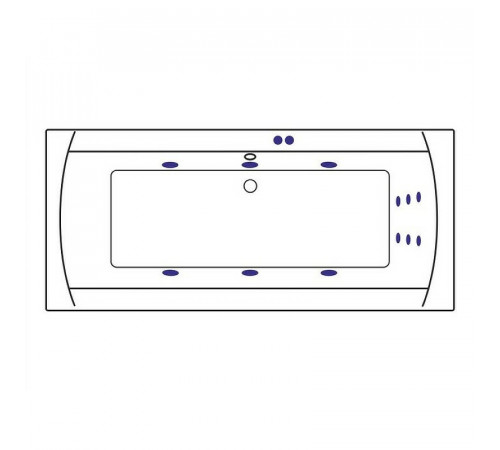 Акриловая ванна Excellent Aquaria Lux 180x80 WAEX.AQU18.LINE.CR с гидромассажем