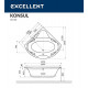 Акриловая ванна Excellent Konsul 150x150 WAEX.KON15.LINE.CR с гидромассажем