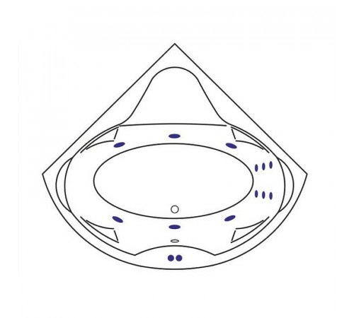 Акриловая ванна Excellent Konsul 150x150 WAEX.KON15.LINE.CR с гидромассажем