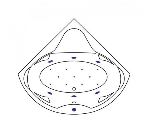 Акриловая ванна Excellent Konsul 150x150 WAEX.KON15.RELAX.CR с гидромассажем