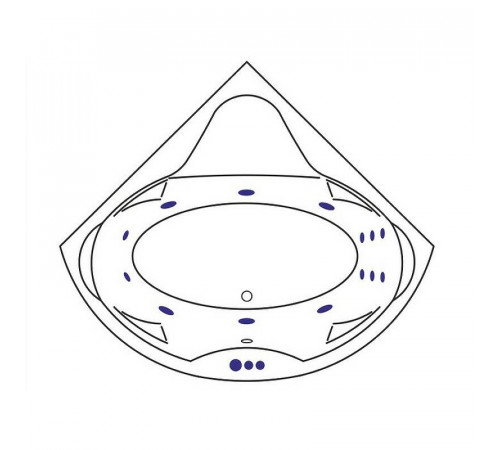 Акриловая ванна Excellent Konsul 150x150 WAEX.KON15.SMART.CR с гидромассажем